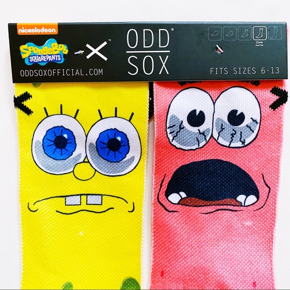 Spongebob Squarepants Patrick Odd Sox Crew Socks - Picture 2 of 5